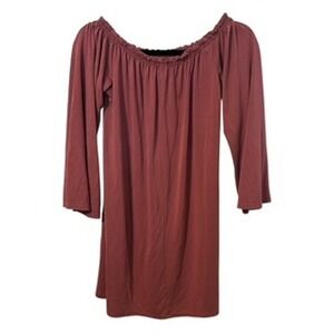 Raggs II Riches Mauve Off Shoulder Long Sleeve Mini Dress‎ - Women's Small